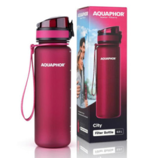 Butelka filtrująca Aquaphor City 0,5L bordowa